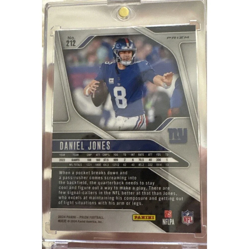 2024 Panini Prizm - Daniel Jones #212 Neon Green Pulsar Prizm